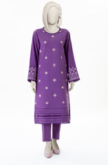 EMBROIDERED CROSS HATCH 2PCS UNSTITCHED