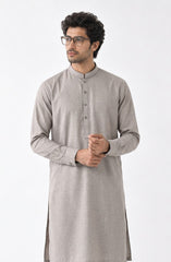 PASTEL-EARTH EMBROIDERED BLENDED KAMEEZ SHALWAR