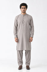 PASTEL-EARTH EMBROIDERED BLENDED KAMEEZ SHALWAR