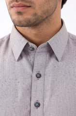 SMOKE-GREY BLENDED KAMEEZ SHALWAR