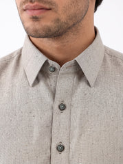 PASTEL-KHAKI BLENDED KAMEEZ SHALWAR