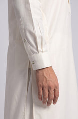 OFF-WHITE EMBROIDERED BLENDED KAMEEZ SHALWAR