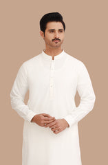 OFF WHITE BLENDED KAMEEZ SHALWAR