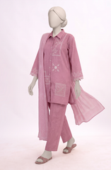EMBROIDERED PRINTED CAMBRIC STITCHED 2 PIECE