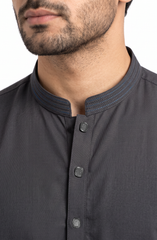 CHARCOAL BLENDED EMBROIDERED KAMEEZ SHALWAR