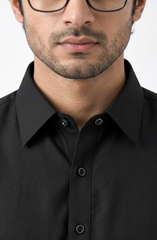 BLACK BLENDED KAMEEZ SHALWAR