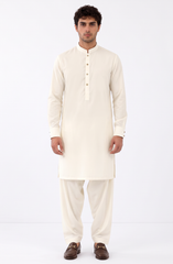 OFF-WHITE BLENDED KAMEEZ SHALWAR