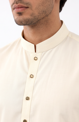 OFF-WHITE BLENDED KAMEEZ SHALWAR