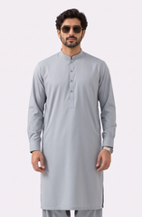 CLOUD-GREY BLENDED KAMEEZ SHALWAR