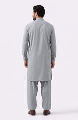 CLOUD-GREY BLENDED KAMEEZ SHALWAR