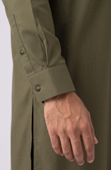 OLIVE BLENDED KAMEEZ SHALWAR