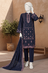 3 PIECE - EMBROIDERED KHADDAR STITCHED