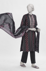3 PIECE - EMBROIDERED LAWN STITCHED