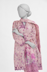 3 PIECE - EMBROIDERED LAWN STITCHED