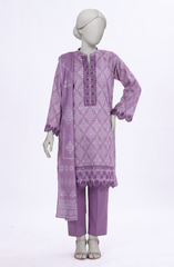 3 PIECE - PRINTED LAWN STITCHED