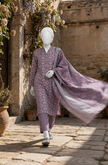 EMBROIDERED PRINTED LAWN STITCHED 3 PIECE