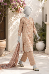EMBROIDERED PRINTED CAMBRIC STITCHED 3 PIECE