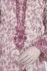EMBROIDERED CAMBRIC STITCHED 3 PIECE
