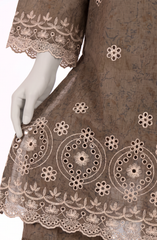 EMBROIDERED PRINTED CAMBRIC STITCHED 2 PIECE