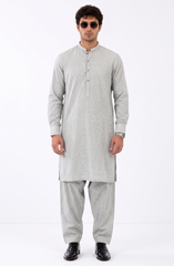 IVORY EMBROIDERED BLENDED KAMEEZ SHALWAR