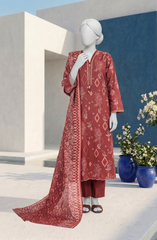 PRINTED TEXTURED LAWN 3PCS UNSTITCHED