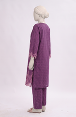 EMBROIDERED PRINTED CAMBRIC STITCHED 2 PIECE