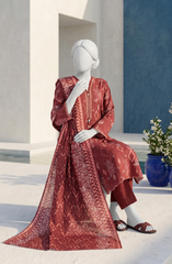 PRINTED TEXTURED LAWN 3PCS UNSTITCHED