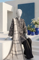 PRINTED TEXTURED LAWN 3PCS UNSTITCHED