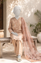 EMBROIDERED PRINTED CAMBRIC STITCHED 3 PIECE