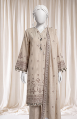 3 PIECE- EMBROIDERED PREMIUM KHADDAR SUIT