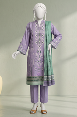 3 PIECE - PRINTED KHADDAR STITCHED