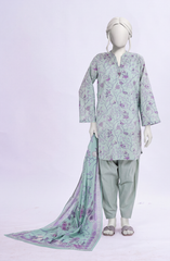 PRINTED LAWN STITCHED 3 PIECE