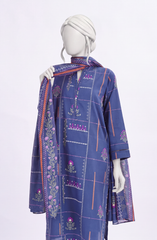 PRINTED LAWN STITCHED 3 PIECE