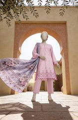 EMBROIDERED CAMBRIC 3PCS UNSTITCHED