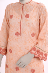 EMBROIDERED CAMBRIC STITCHED 2 PIECE