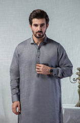 MEN KAMEEZ SHALWAR SEMI FORMAL GREY (6633877274798)
