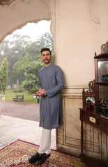 FESTIVE'22 MEN KURTA CASUAL DARK BLUE