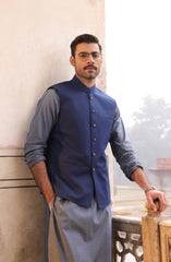 FESTIVE'22 FORMAL STYLING WAISTCOAT NAVY BLUE
