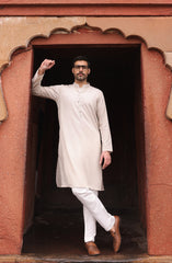 FESTIVE'22 MEN KURTA FORMAL FAWN