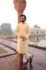 SUMMER'22 MEN KURTA CASUAL STYLING YELLOW