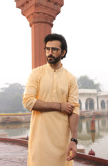 SUMMER'22 MEN KURTA CASUAL STYLING YELLOW