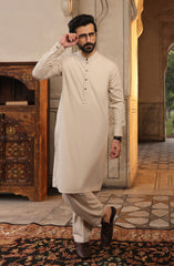 FESTIVE'22 MEN FORMAL STYLING KAMEEZ SHALWAR BEIGE