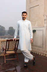 SUMMER'22 MEN CASUAL STYLING KAMEEZ SHALWAR AQUA