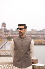 FESTIVE'22 FORMAL STYLING WAISTCOAT LIGHT BROWN