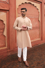 SUMMER'22 MEN KURTA CASUAL STYLING BEIGE