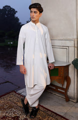 SUMMER'22 TEENS CASUAL STYLING KAMEEZ SHALWAR OFF WHITE