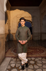 SUMMER'22 TEENS SEMI FORMAL STYLING KURTA GREEN