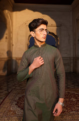SUMMER'22 TEENS SEMI FORMAL STYLING KURTA GREEN