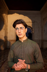 SUMMER'22 TEENS SEMI FORMAL STYLING KURTA GREEN