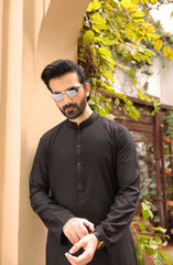 MEN KAMEEZ SHALWAR SEMI FORMAL BLACK